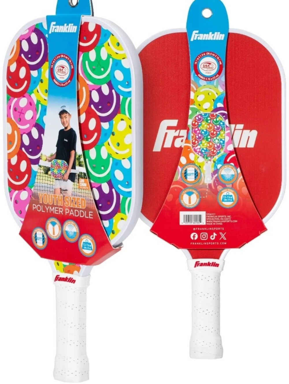 Franklin Youth Polymer Paddle - Red/Multicolor